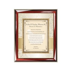 Personalized Pharmacy School Graduation Gift PharmD Technician School Pharmacist Graduates Present College University Him Her Pharm Tech