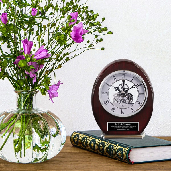 Engraved Desk Clock Mechanical - Etsy