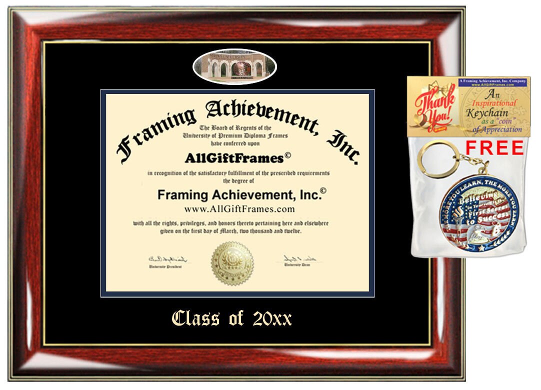 Andrews University Graduation Diploma Frame Embossed Campus Etsy