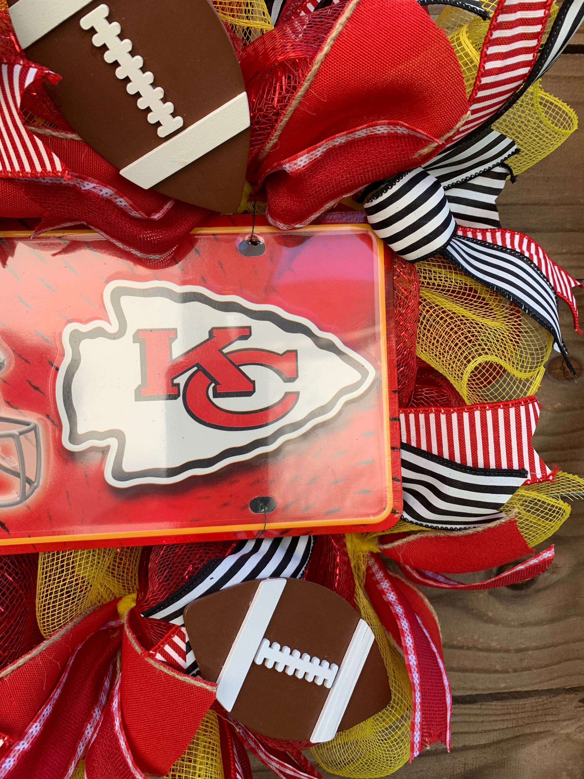 Kansas City Chiefs wreath chiefs fan gifts Kansas football Etsy