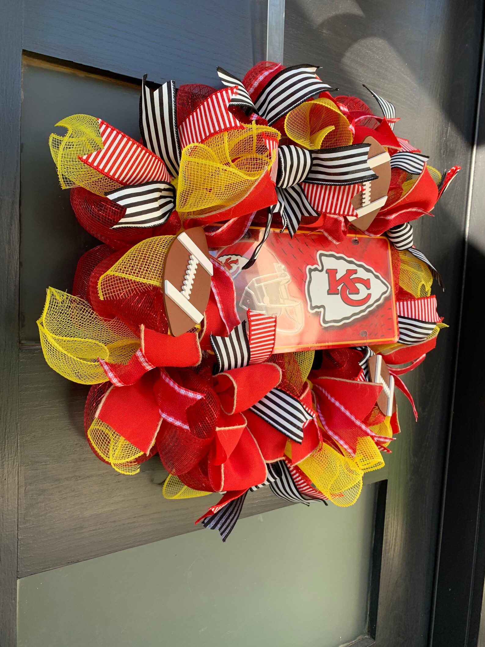 Kansas City Chiefs wreath chiefs fan gifts Kansas football Etsy