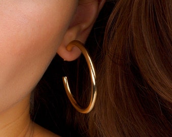 Gold Hoop Earrings, Hoop Earrings, Large Hoop Earrings, Statement Earrings, Hoops Silver, Hoop Earrings, Gift for Women, Gift for Her