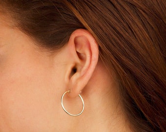 Gold Earrings, Hoops, Small hoop earrings, Delicate hoops, Minimal hoops, Dainty Hoops, Thin hoop earrings