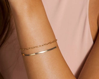【TATIANA】Ball n Snake Chain Layered Bracelet BR1807~韓国発 Sterling Silver Chain Layer Bracelet Set With a Gift Package