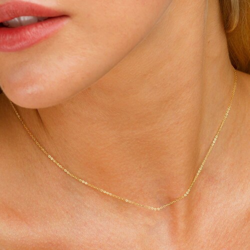 Dainty Layering Necklace Thin Gold 