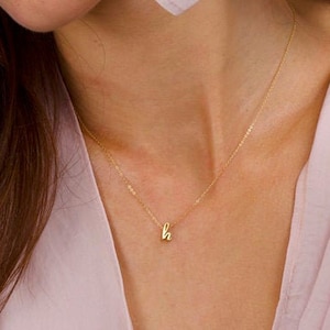 Collar de Dama de Honor, Collar de Regalo de Dama de Honor, Collar Inicial, Collar de Damas de Honor, Collar de Regalo, Collar Inicial de Oro, Collar
