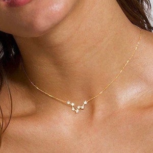 Naszyjnik choker z znakiem zodiaku, biżuteria ze znakiem zodiaku, propozycja druhny ślubnej, prezent dla dziewczynki sypiącej kwiaty dla niej, prezent urodzinowy