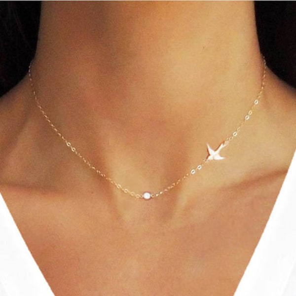 Dainty Bird Necklace - Gold Animal Jewelry - Gift For Women