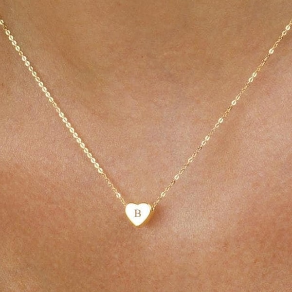 Gift For Her, Dainty Necklace, Silver Heart Necklace, Bridesmaids Jewelry, Heart Necklace, Wedding Necklace, Bridesmaids Necklace, Necklace