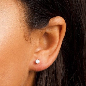 Diamond Stud Earrings, Tiny Studs, Simple Diamond Stud Earrings, Cubic Zirconia Earrings, Gold Filled Stud Earrings, Diamond Earrings
