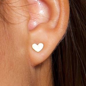 Little Heart Studs, Mini Gold Studs, Small Heart Earrings, Dainty Heart Earrings, Little Heart Gold Earrings, Heart Silver Earrings, Studs
