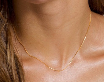 Delicate Chain, Layering Necklace, Simple Chain Necklace, Choker Necklace, Necklace Gift, Dainty Chain Necklace, Thin Chain,Gold Layer Chain