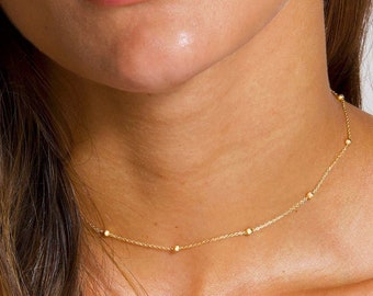 Leiothrix Sunflower Choker Necklace Silver Layered Satellite Chain Collar Pendant Jewelry Boho Decorative Accessories Jewelry for Women