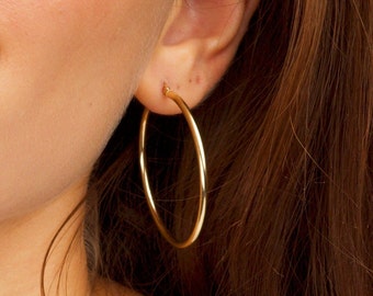 delicate silver hoop earrings