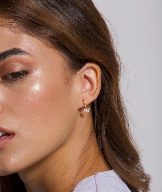 Tiny outlet butterfly earrings
