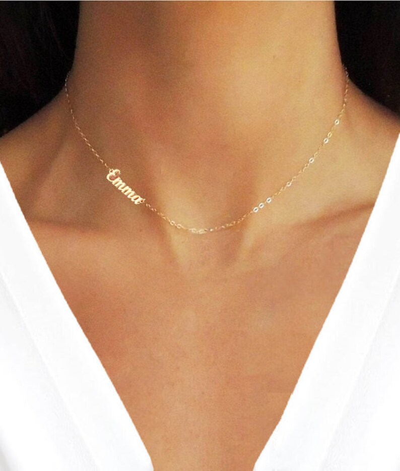 Necklace Gift for Wife Wife Gift Gold Necklace Gift Name Etsy
