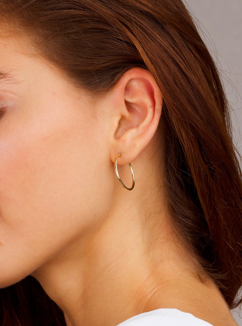 Etsy tiny hoop earrings Clearance