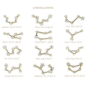 Sternzeichen Geburtszeichen Halskette, Sternbild Sternzeichen Schmuck, Hochzeit Brautjungfer Vorschlag, Blumenmädchen Geschenk für Sie, Geburtstagsgeschenk Bild 2