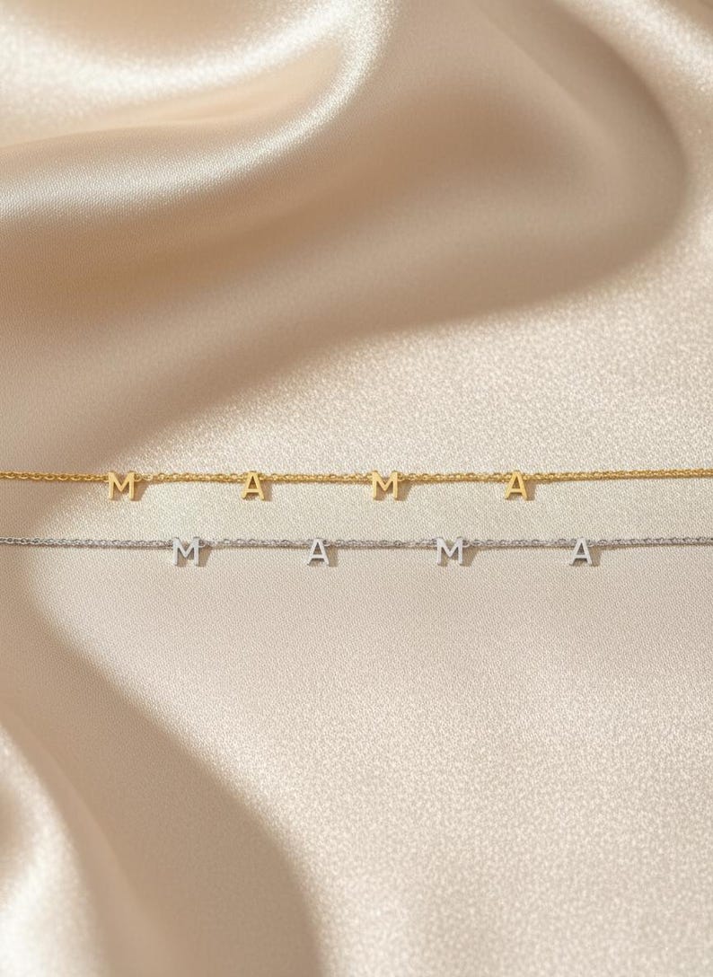 Mama Schmuck, Mama Halskette, Mama Geschenk Halskette, Mama Halskette, Geschenk für Mama, Geschenk für Mutter, Silber Mama Halskette, personalisiertes Geschenk für Mama Bild 6