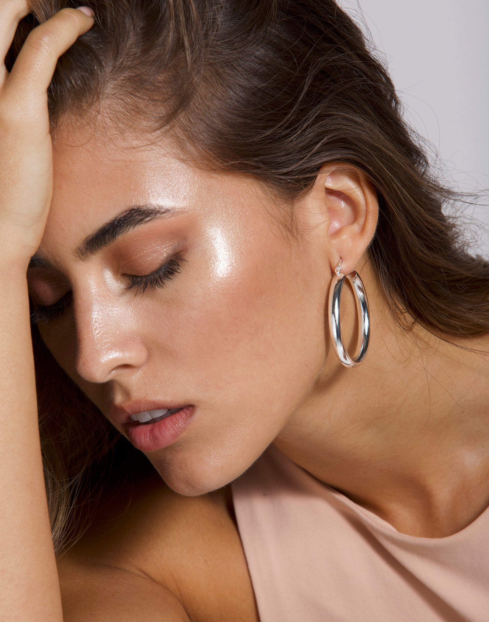 Silver Big Earrings Gold Large Earrings Hoop Earrings Thick Etsy