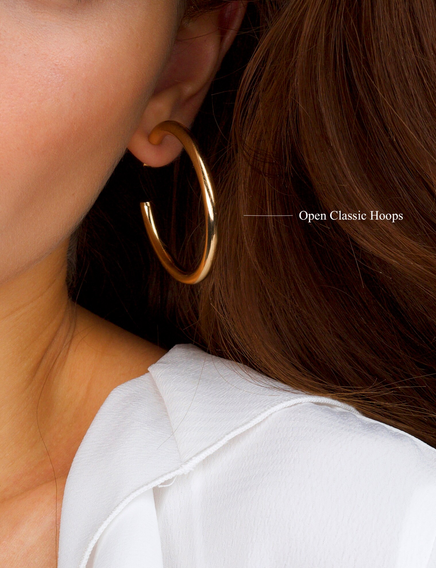 14k Gold Big Round Hoops - Thick Bold Large Hoop Earring - Etsy Canada