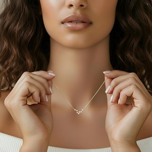 Sterrenbeeld gelaagdheid ketting | Astrologiehanger | Sterlingzilver, 14 kt goud afbeelding 4