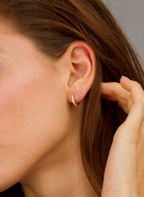 mini hoop earrings