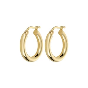 Medium Sized Hoop Earrings, Gold Hoops Earrings, Small Hoop Earrings, Sterling Silver Earrings, Hoop Earrings for Women, Gift for Her image 2