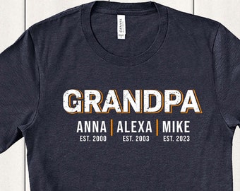 Grandpa Grandkids Shirt, Gift from Grandkids, Custom Grandpa Shirt, Custom Grandpa Gift, Grandpa Shirt, Best Grandpa Shirt, New Grandpa Gift