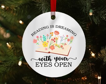 Bookworm Christmas Ornament, Bookworm Gift Ideas, Bookworm Gift, Book Club Ornament, Book Club Gift, Book Lover Gift, Book Lover Ornament