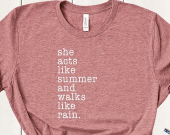 Song Lyrics Shirt, Song Lyric Shirt, Song Lyrics on Shirt, Summer Shirt, Cute Summer Shirt, Summer Time Shirt, Summer Shirt, Summer Vacation