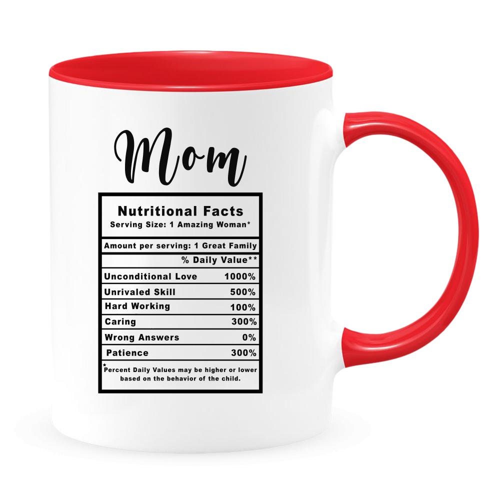 Mom Nutrition Facts Mug
