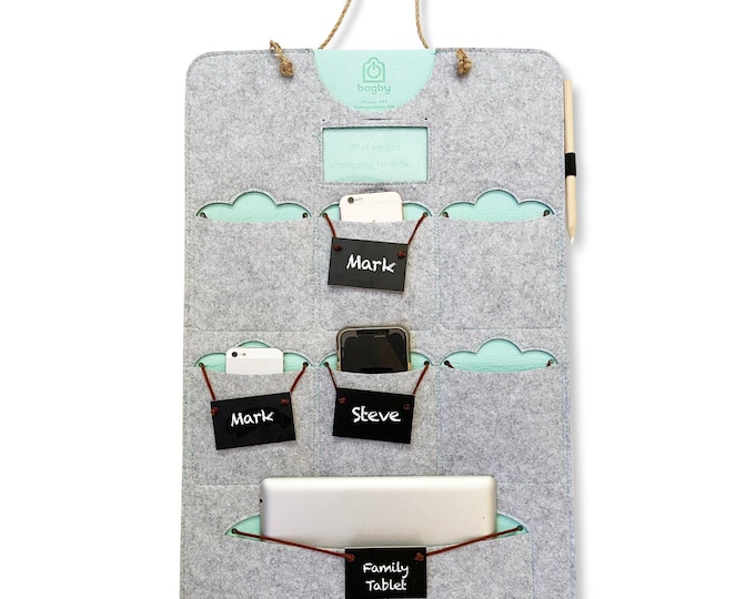 Multi Device Organizer For Phones And Tablets, Reduce Screen Time, For Unplugged Families. Family Mindful Gift, Docking Charging Station