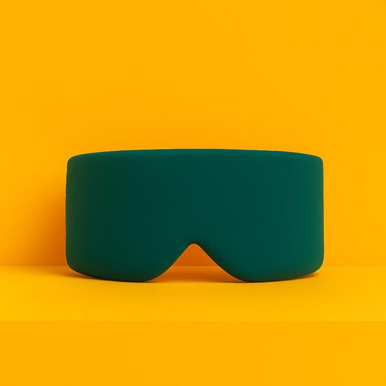 Cotton Sleep Mask Full Light Blockout Green, Eye Mask Silk For Greater Sleep, Breathable and Comfortable Sleep Mask, Sleep Mask Travel Plane image 7