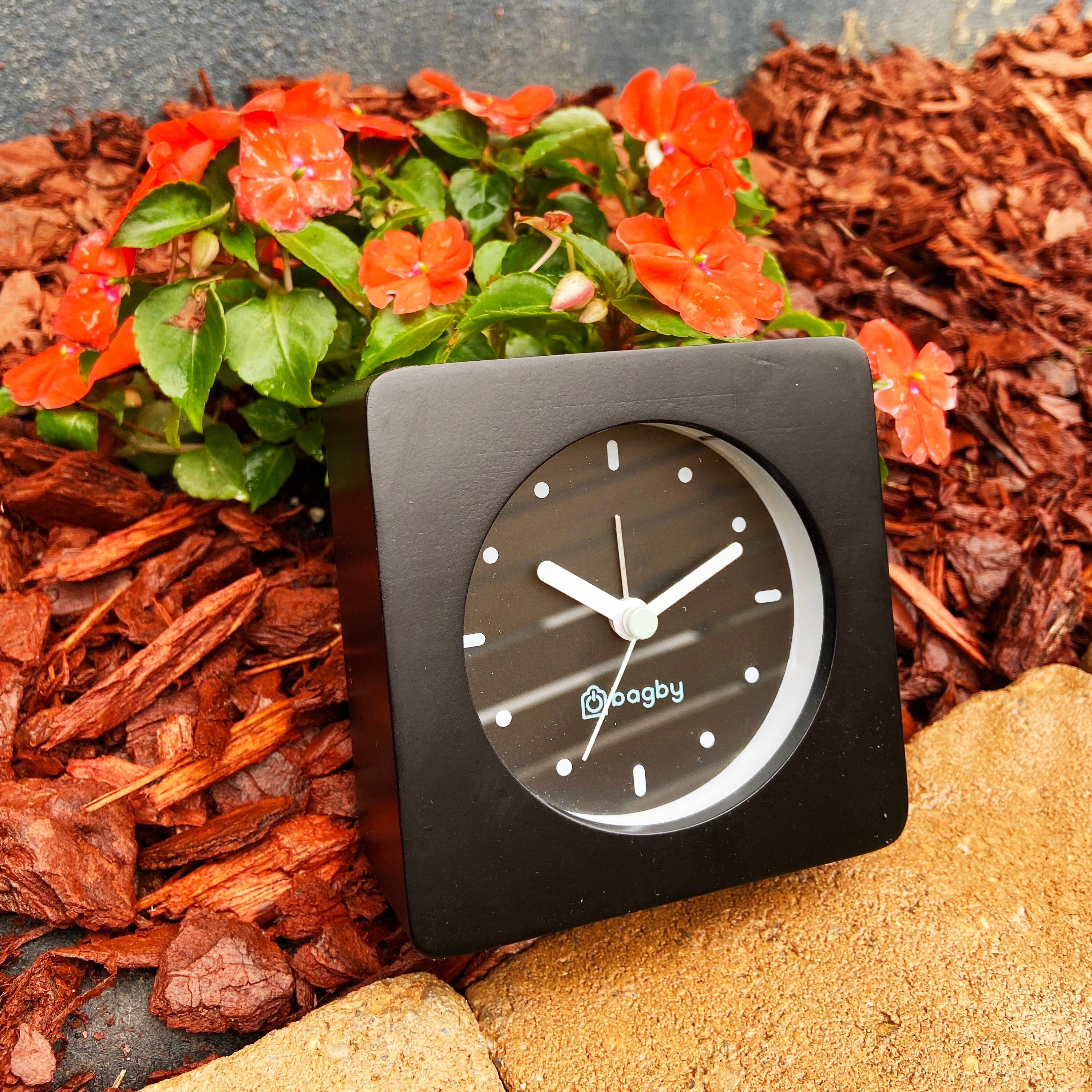 Silencioso reloj despertador silencioso anal gico de madera negra