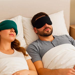 Cotton Sleep Mask Full Light Blockout Black, Eye Mask Silk For Greater Sleep, Breathable and Comfortable Sleep Mask, Sleep Mask Travel Plane image 8