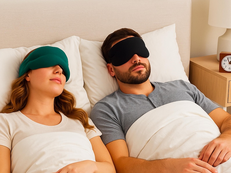 Cotton Sleep Mask Full Light Blockout Black, Eye Mask Silk For Greater Sleep, Breathable and Comfortable Sleep Mask, Sleep Mask Travel Plane image 8
