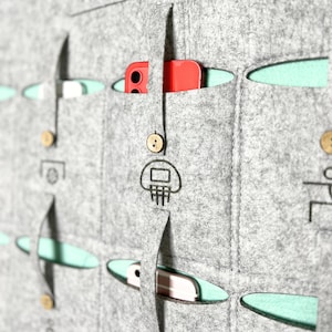 Organizador de teléfonos para aulas, gráfico de pared para teléfonos, soporte para teléfonos para profesores y escuelas
