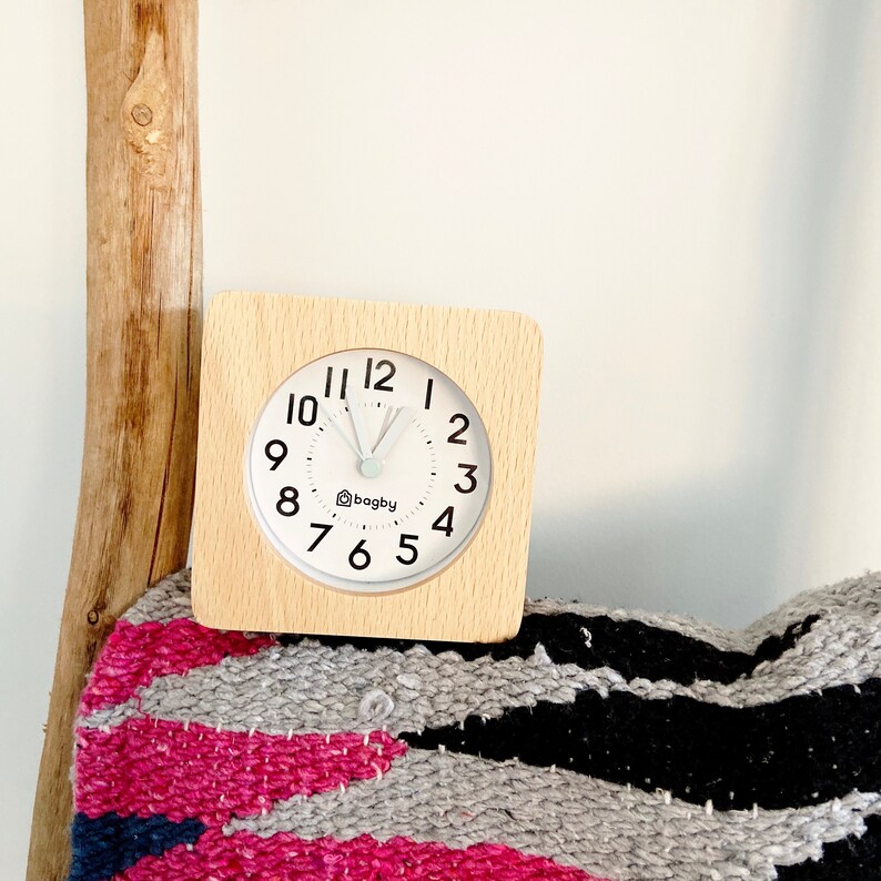 Farmhouse Design Analog Alarm Clock Silent Alarm Clock Real Etsy