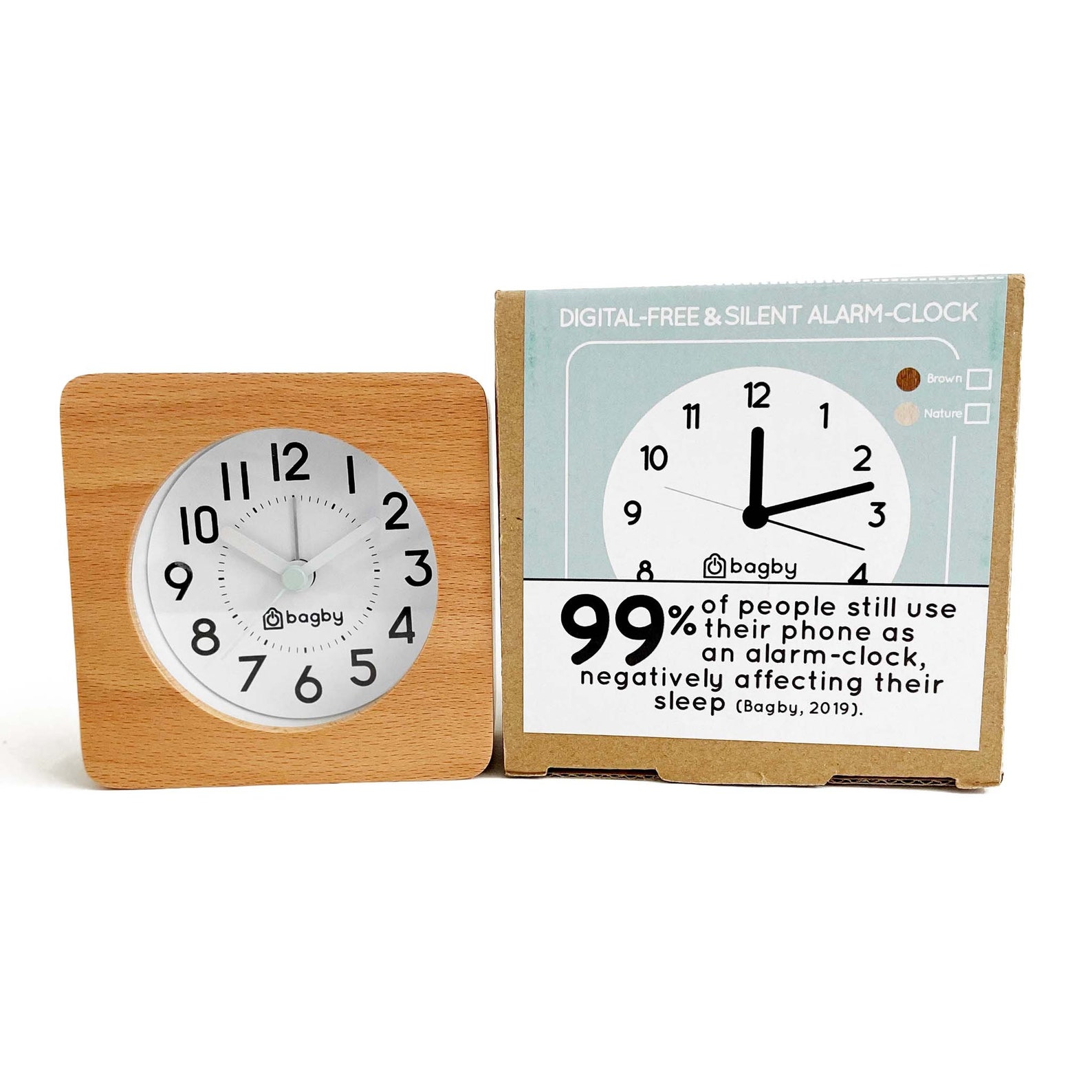 Farmhouse Design Analog Alarm Clock Silent Alarm Clock Real Etsy