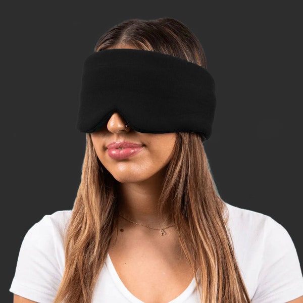 Cotton Sleep Mask Full Light Blockout Black, Eye Mask Silk For Greater Sleep, Breathable and Comfortable Sleep Mask, Sleep Mask Travel Plane