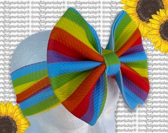 rainbow baby bow