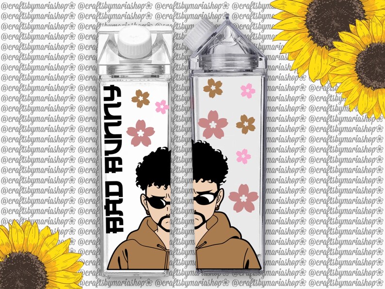 Bad Bunny Yonaguni Water Bottle / Bad Bunny Water Bottle / Bad Etsy