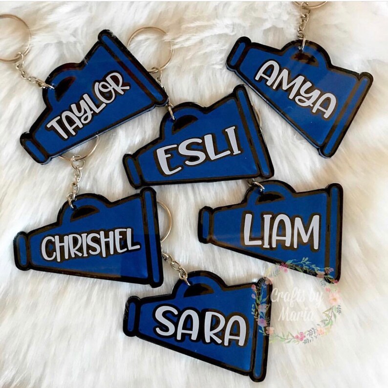 Personalized Megaphone Keychain Etsy