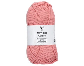 Yarn & Colors EPIC Cotton 1-70 | 100% Cotton | Aran Medium 10ply | Cotton Yarn | Crochet Yarn | Knitted I-Cord | Knitting Yarn