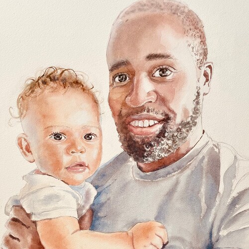 Portrait painting from photo Ready within 4 days Personalized portrait Family shops portrait painting Custom baby portrait Handmade portrait