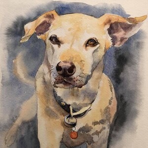 Custom dog portrait Dog memory Pet memorial Custom pet painting Custom dog portrait Watercolor portrait Handmade pet portrait Dog watercolor