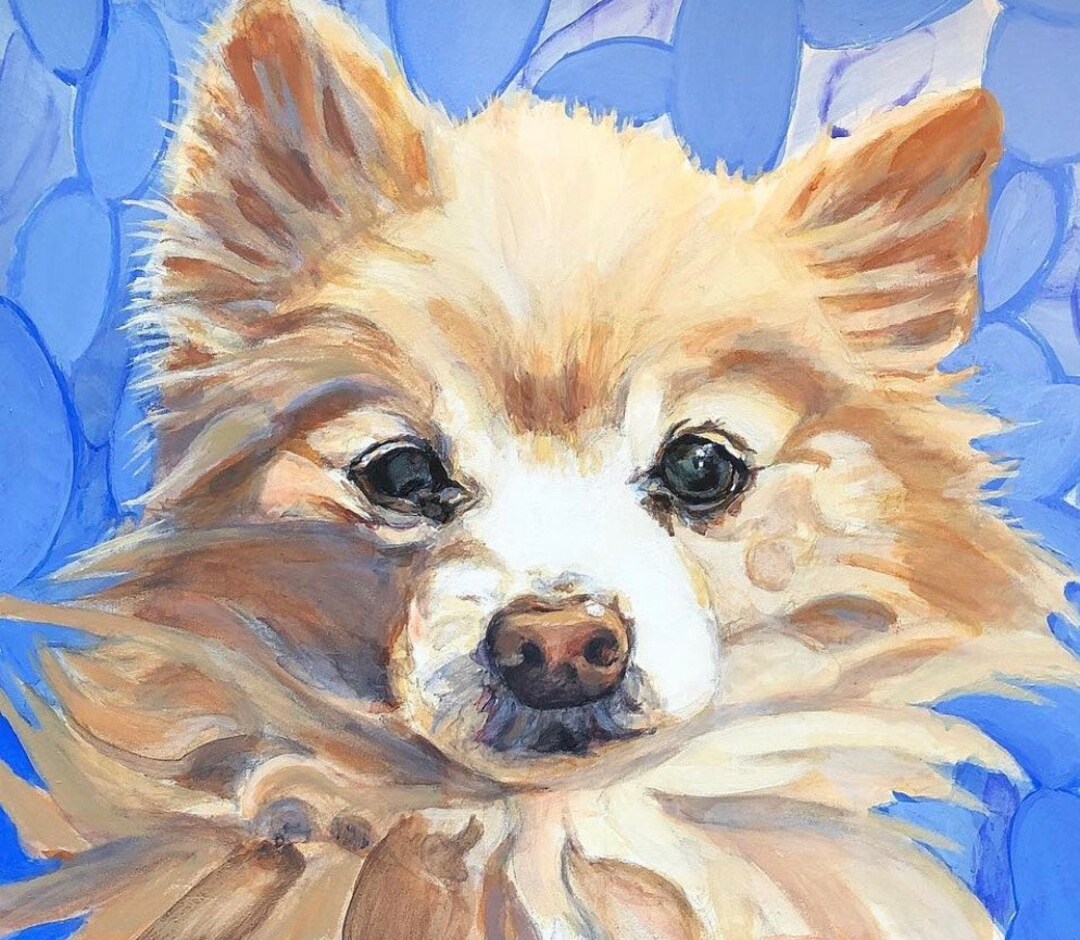Hand Painted Dog Portrait, Dog Portrait, Pet Canvas Painting, Custom