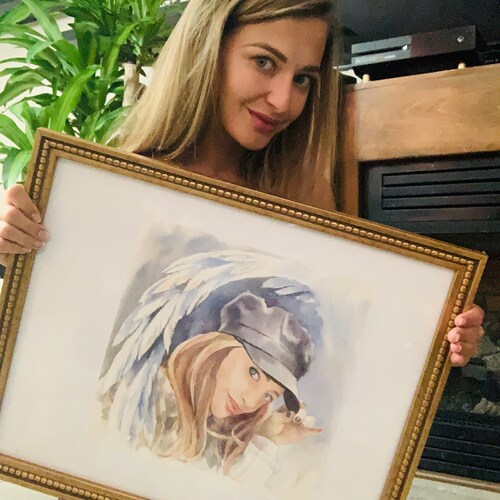 Portrait painting from photo Ready within 4 days Personalized portrait Family shops portrait painting Custom baby portrait Handmade portrait