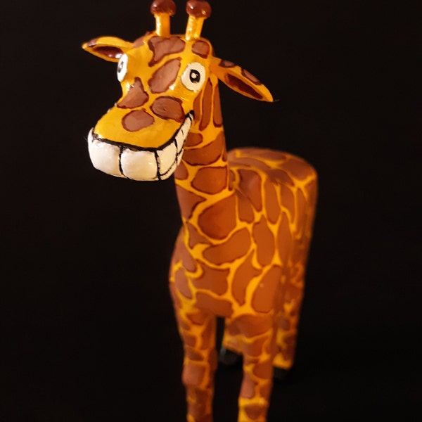 Hand carved Jeffy the Giraffe